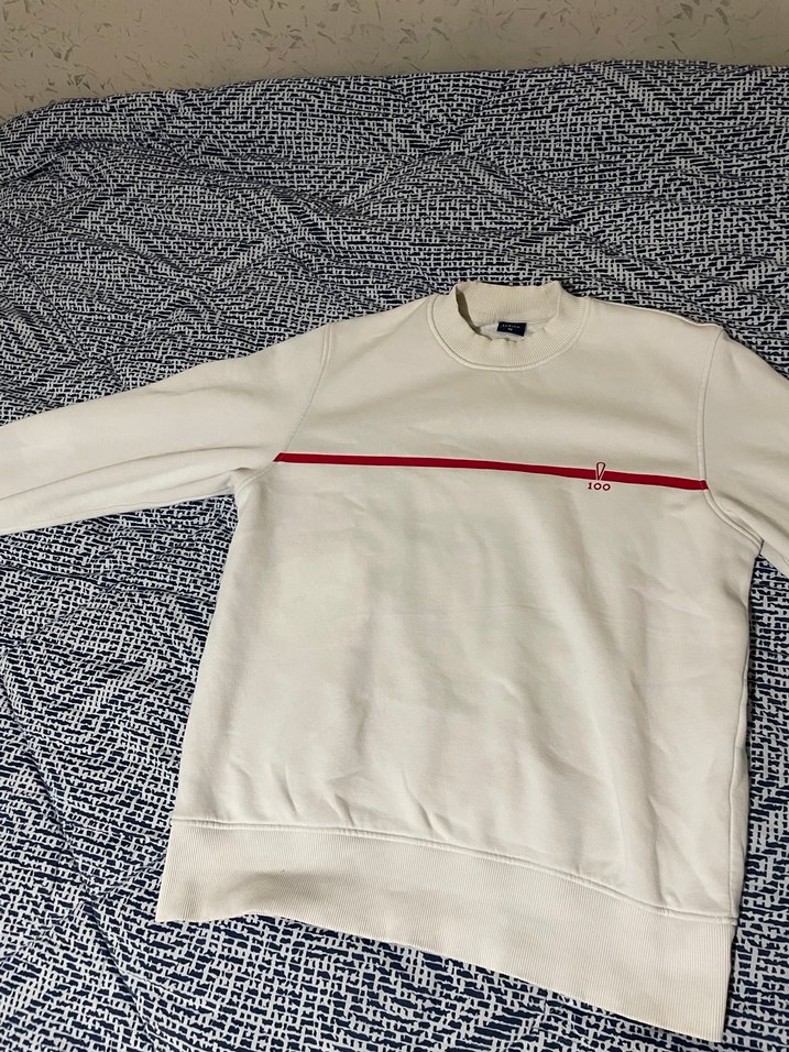 Beyaz Erkek Uzun Kollu Sweatshirt - Görsel 3