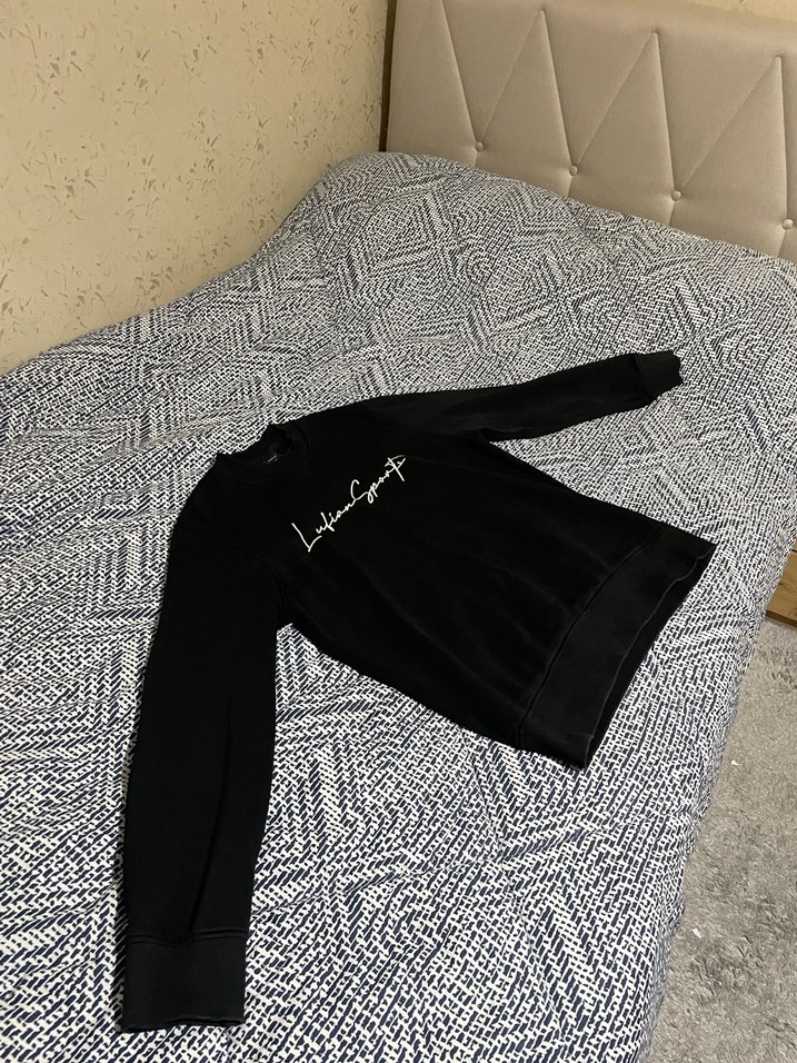 Erkek Siyah Baskılı Uzun Kollu Sweatshirt - Görsel 2