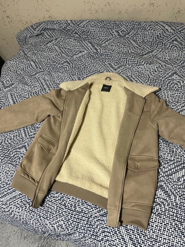 Kahverengi erkek kürklü mont - Görsel 3