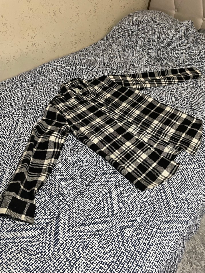 DeFacto Siyah Beyaz Ekose Oduncu Gömlek - Görsel 3