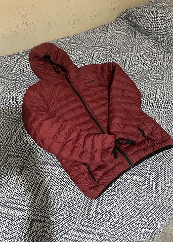 Skechers Erkek Şişme Mont   Bordo  Kapüşonlu - Görsel 3