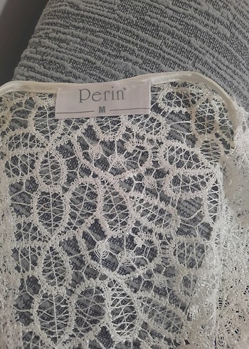 Uzun Beyaz Bohem Kadın Sabahlık - Görsel 2