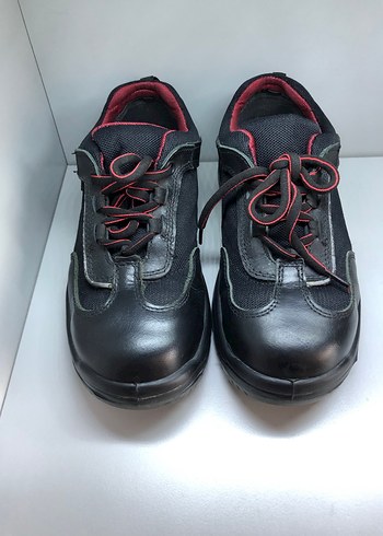 Kırmızı Siyah Erkek Spor Outdoor Ayakkabı Çelik Burunlu - Görsel 5