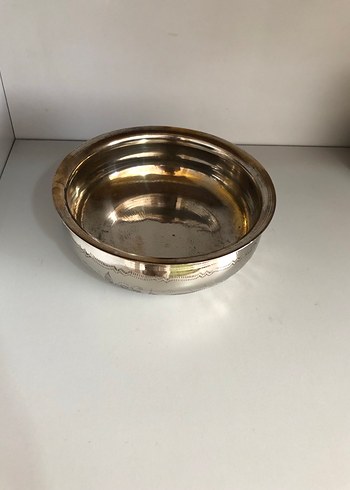 Parlak gümüş Renkli Bakır Kase - Görsel 2