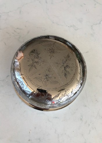 Parlak gümüş Renkli Bakır Kase - Görsel 4