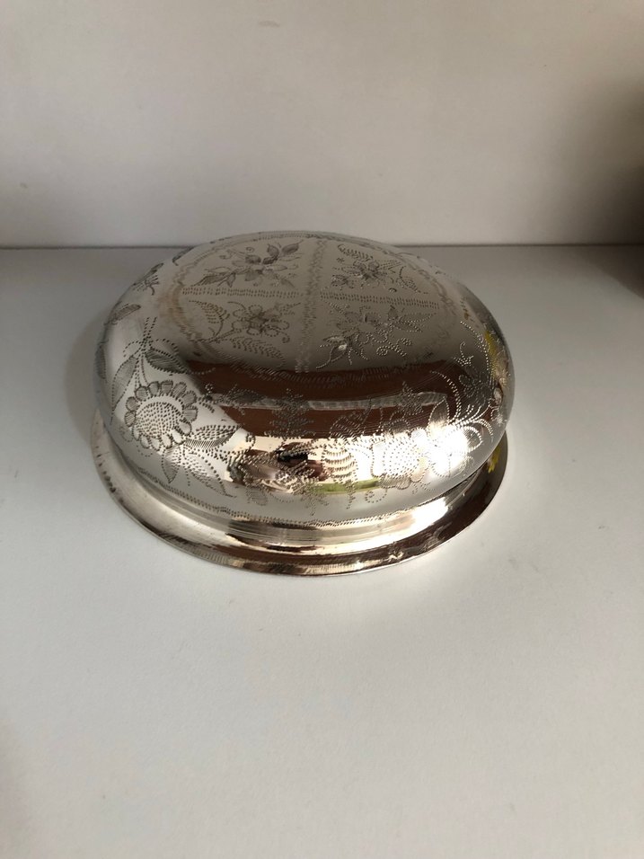 Parlak gümüş Renkli Bakır Kase - Görsel 3