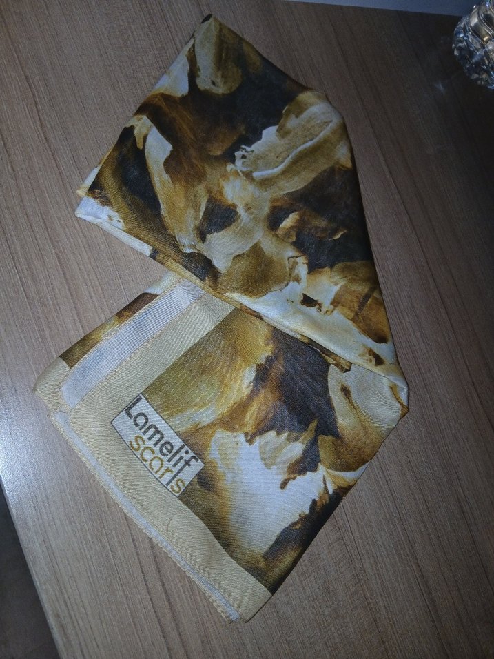 Kadın Camel Renk Parlak Şal - Görsel 2