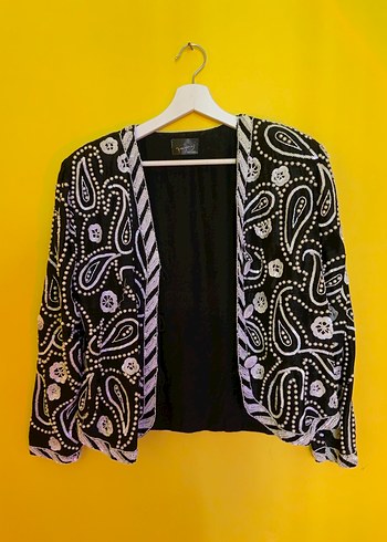 Fangaz Designs hand-beaded jacket  handmade in London (L) - Görsel 2