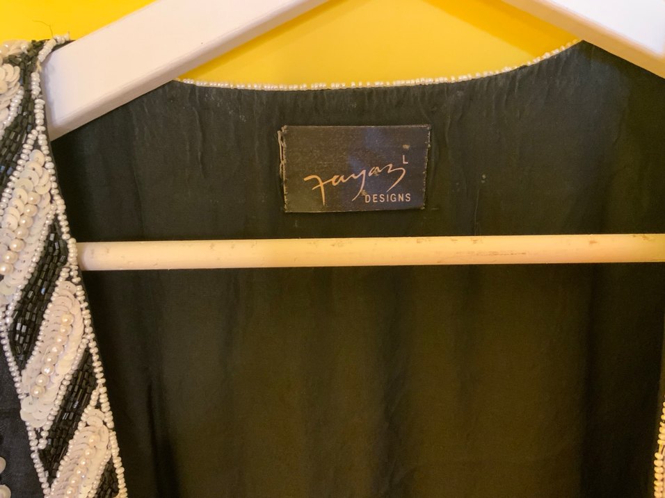 Fangaz Designs hand-beaded jacket  handmade in London (L) - Görsel 5