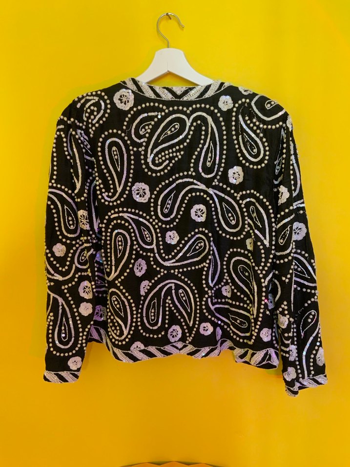 Fangaz Designs hand-beaded jacket  handmade in London (L) - Görsel 3