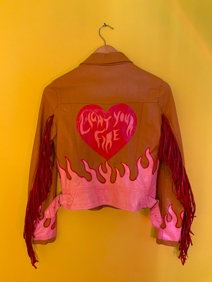 Noemi Kent Paris hand-painted jacket  one of a kind (S) - Görsel 3