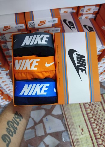 Calvin Klein & Nike   Baskılı Erkek Boxer 3'lü - Görsel 2