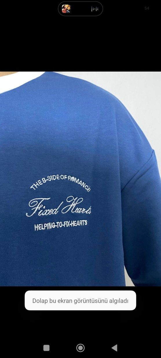FİXED HEARTS BASKILI OVERSİZE T-SHİRT - Görsel 3