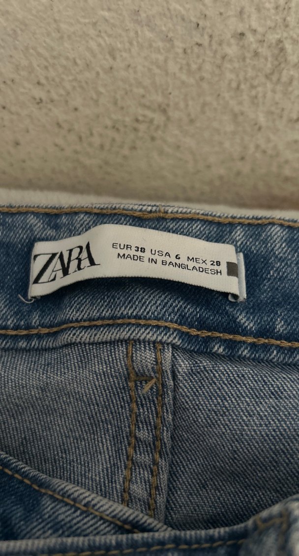 Düğmeli Mavi Kadın Denim Pantolon - Görsel 3