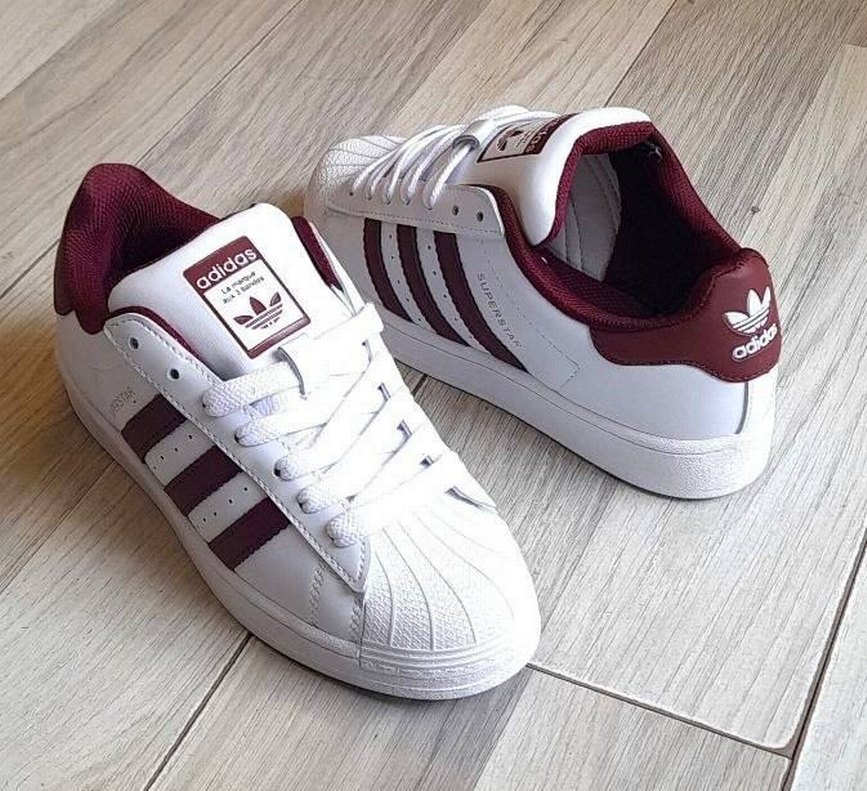 Beyaz Bordo Kadın Spor Ayakkabı - Görsel 5