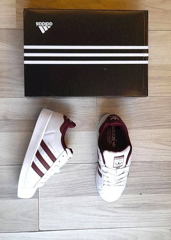 Kadın Bordo Adidas Bağcıklı Spor Ayakkabı - Görsel 5