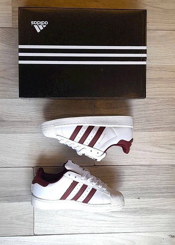 Kadın Bordo Adidas Bağcıklı Spor Ayakkabı - Görsel 4