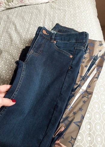 Düğmeli Lacivert Klasik Skinny Jeans - Görsel 7