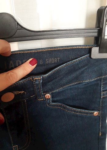 Düğmeli Lacivert Klasik Skinny Jeans - Görsel 5