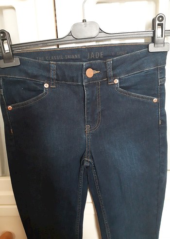 Düğmeli Lacivert Klasik Skinny Jeans - Görsel 4