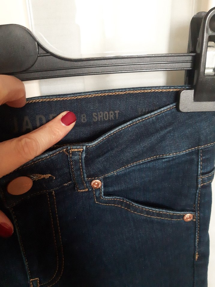 Düğmeli Lacivert Klasik Skinny Jeans - Görsel 5