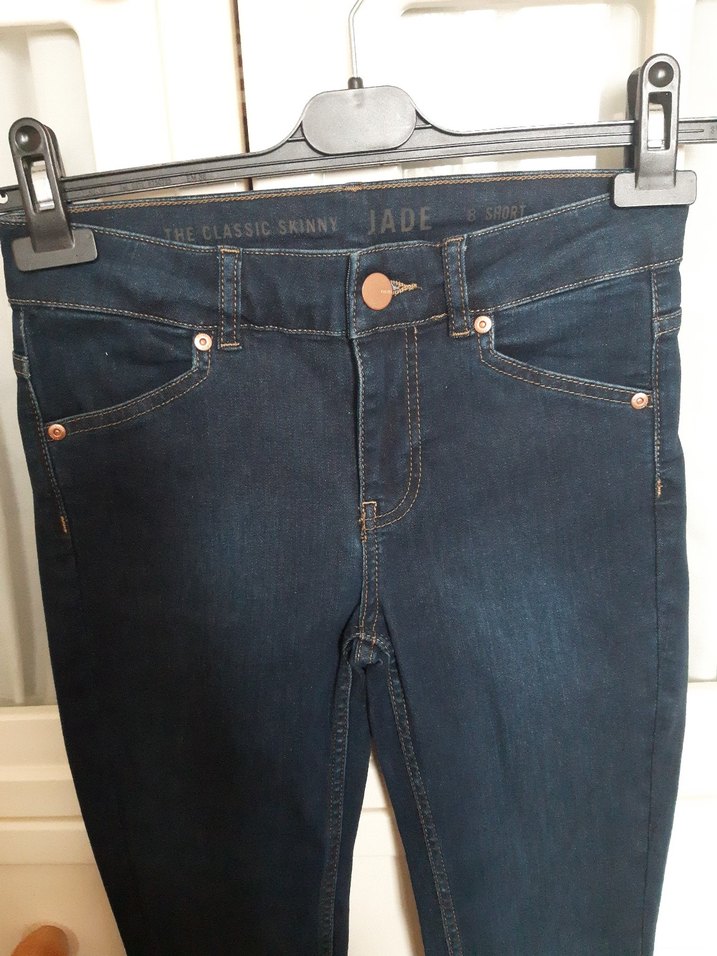Düğmeli Lacivert Klasik Skinny Jeans - Görsel 4