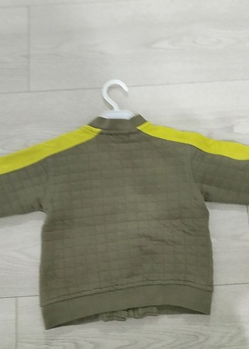 Erkek Çocuk asker yeşili fermuarlı ceket - Görsel 3