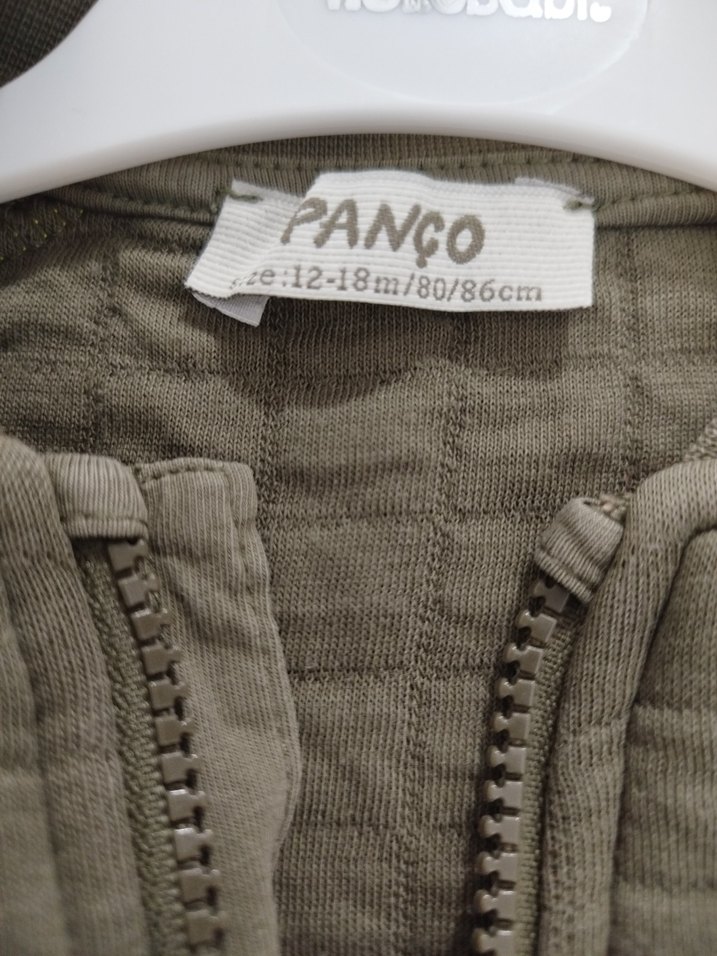 Erkek Çocuk asker yeşili fermuarlı ceket - Görsel 4