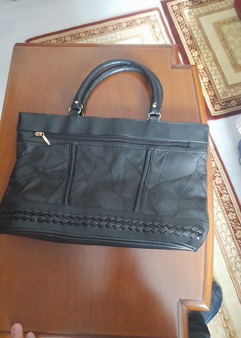 Siyah Deri Kadın Çanta - Görsel 2