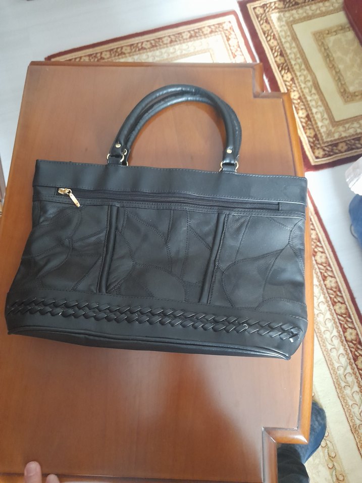 Siyah Deri Kadın Çanta - Görsel 2