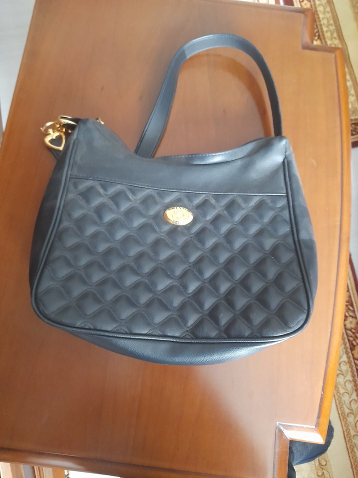 Siyah Deri Tokalı Kadın Çantası - Görsel 2