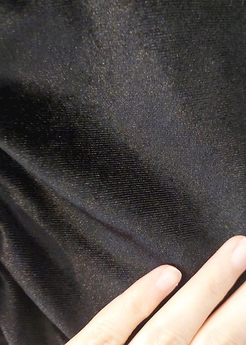 Uzun Kollu Siyah Midi V Yaka Gotik Kadife Elbise - Görsel 3