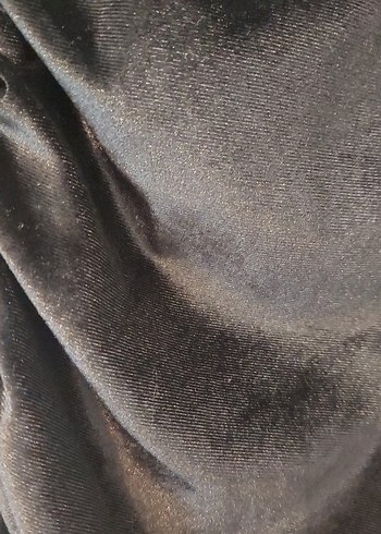 Uzun Kollu Siyah Midi V Yaka Gotik Kadife Elbise - Görsel 6