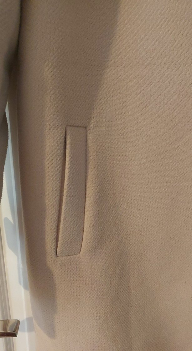 Kürk Yaka Detaylı Bej Kaban - Görsel 3