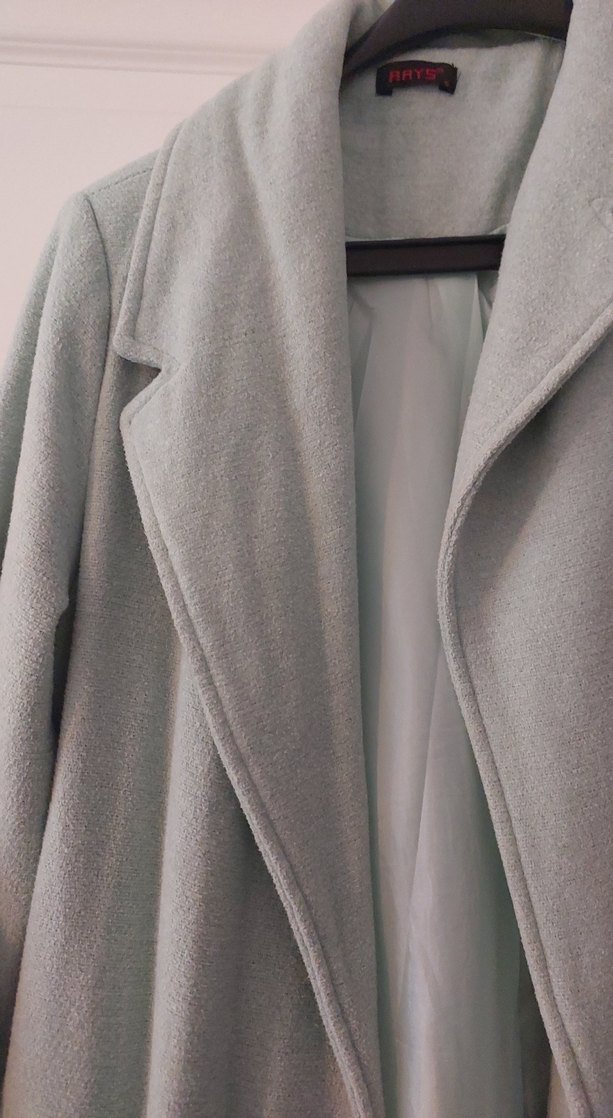 Açık Yeşil Uzun Kaban - Görsel 3