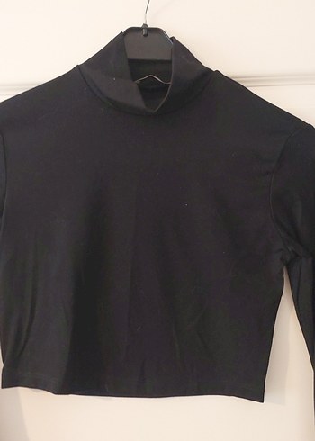 Yüksek Yakalı Siyah Sırt dekolteli Kadın Bluz - Görsel 5