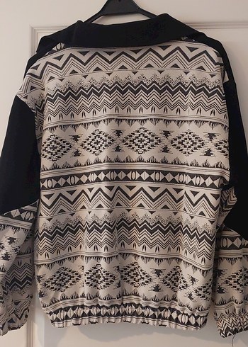 Bohem Uzun Kollu V Yakalı Fermuarlı Sweatshirt - Görsel 5