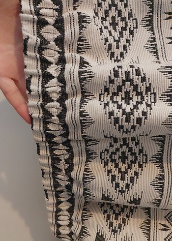 Bohem Uzun Kollu V Yakalı Fermuarlı Sweatshirt - Görsel 8