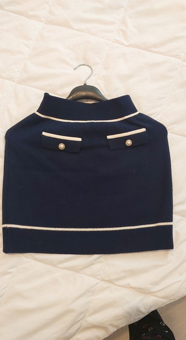 Düğmeli Kısa Kollu Midi Kadın Takım - Görsel 3