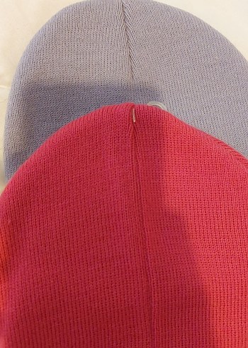 Kadın lila ve Pembe Örgü Bere - Görsel 3