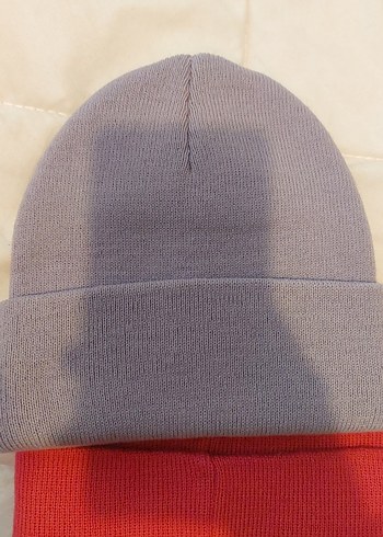 Kadın lila ve Pembe Örgü Bere - Görsel 5