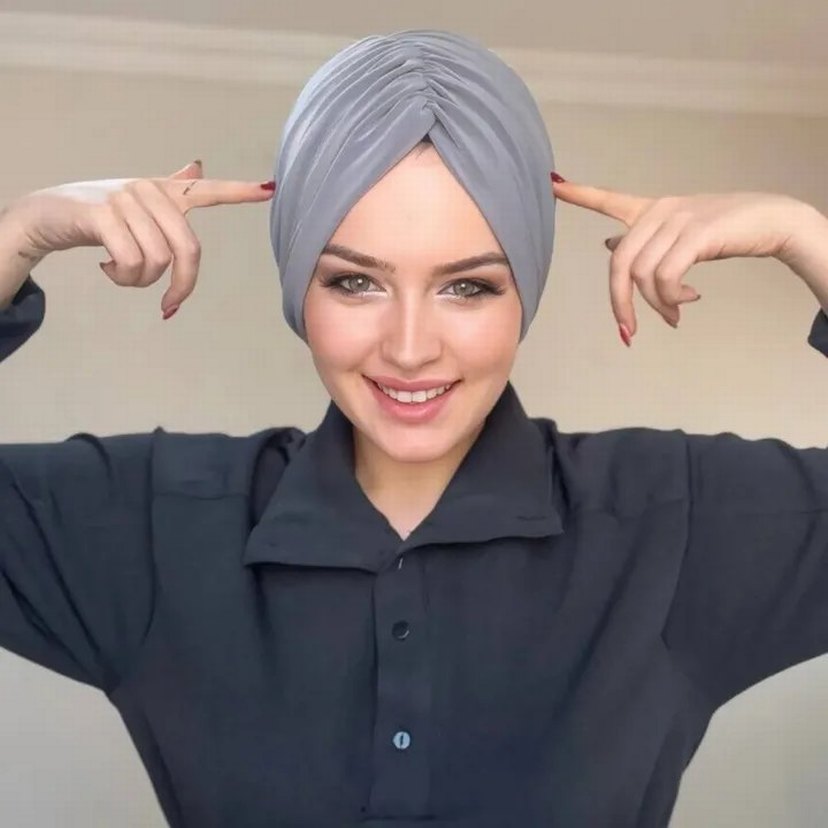 kadın bone şal - Görsel 2