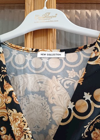 Uzun Desenli Bohem Kadın Elbise - Görsel 3