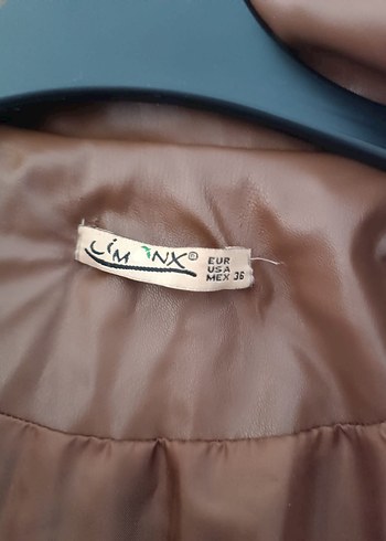 Kahverengi Deri Midi Kadın Ceket - Görsel 2