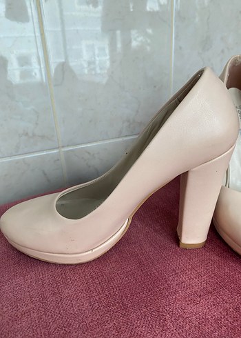 Bej Stiletto Topuklu Kadın Ayakkabı - Görsel 2