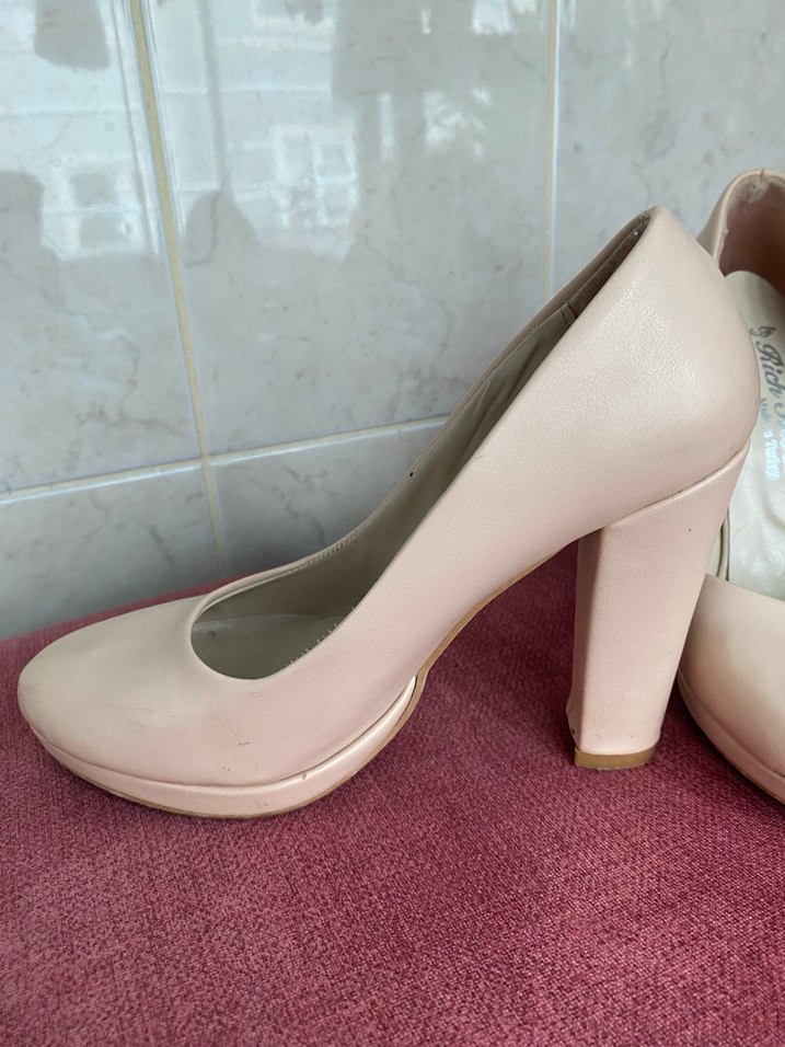 Bej Stiletto Topuklu Kadın Ayakkabı - Görsel 2