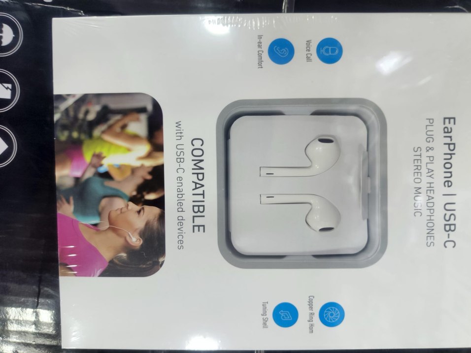 USB-C bağlantılı Beyaz Kulaklıklar - Görsel 2