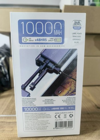 10000mAh Taşınabilir Siyah Powerbank - Görsel 2