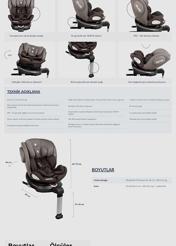 Kikkaboo Gri Çocuk Oto Koltuğu - Görsel 2