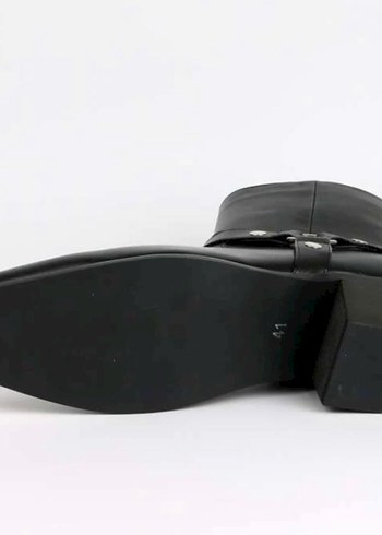 Erkek - Siyah Deri British Pointy Yüksek Topuklu Ayakkabı - Görsel 5